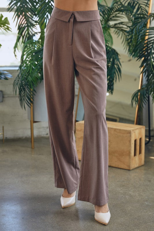 Woven Tailored Pants Pecan