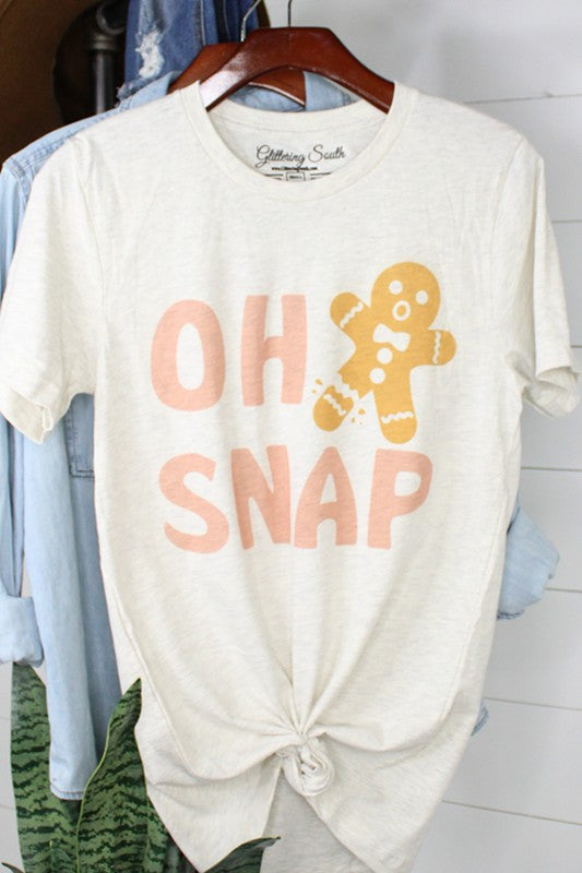 Oh Snap Graphic Tee Oatmeal