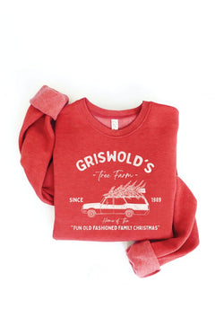 Griswold's Tree Farm Sweatshirt Cranberry