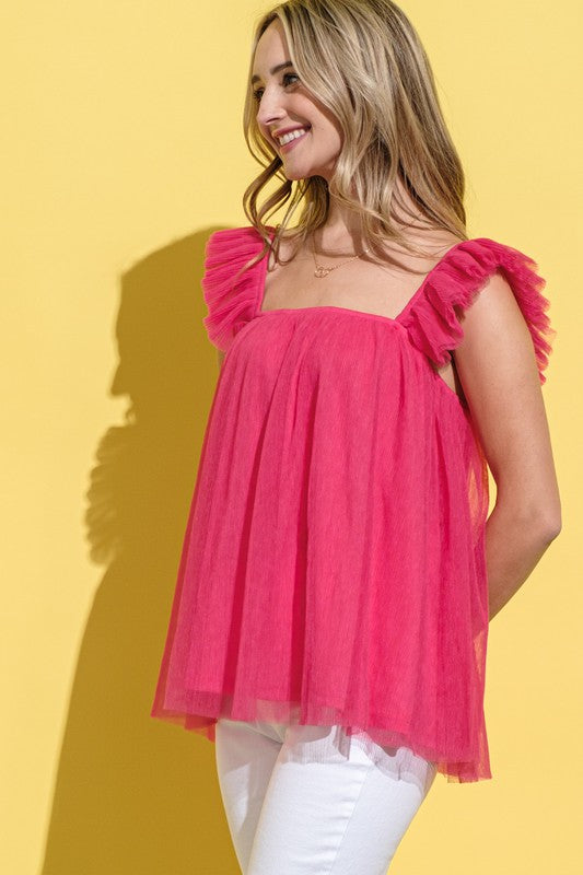 tunic tiered tulle トップス camisole Outfitters Urban | Cami Layered Compression Cotton Under From Out トップス