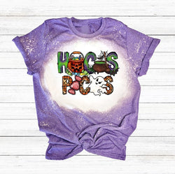 Hocus Pocus Acid Wash Graphic Tee Heather Purple