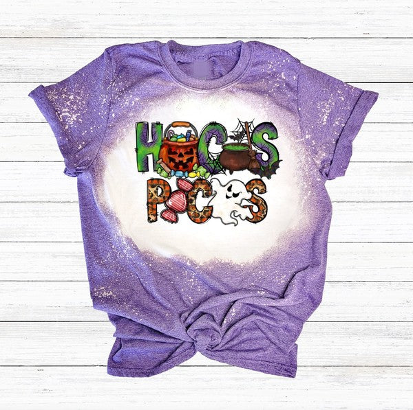 Hocus Pocus Acid Wash Graphic Tee Heather Purple