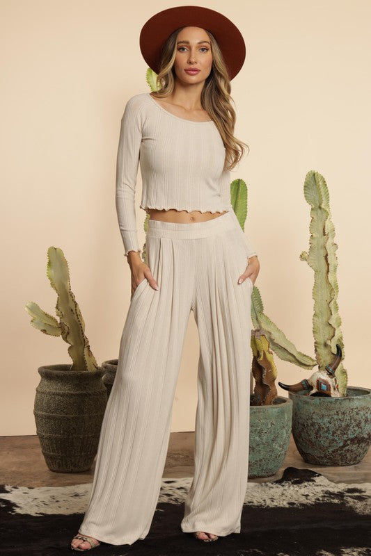 Novelty Knit Top Cream