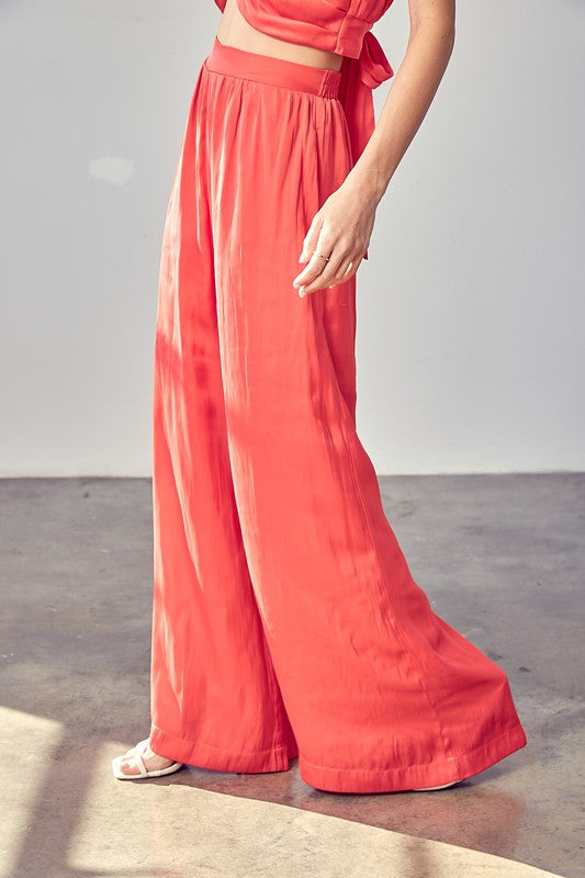 Wide Long Pants Pink Punch