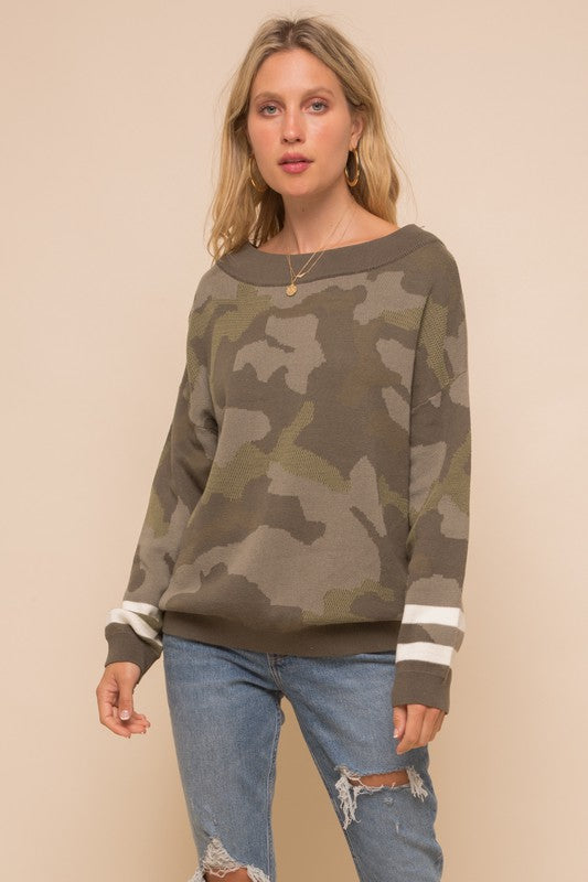 Loose Fit Dolman Sweater Olive