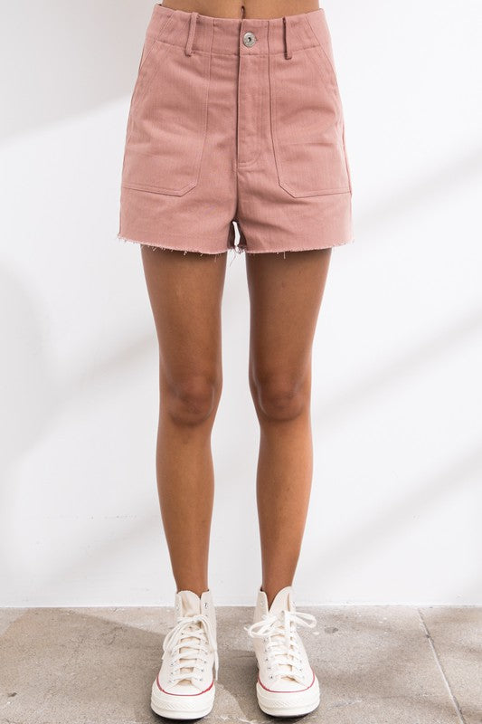 Collen Denim Shorts Pink
