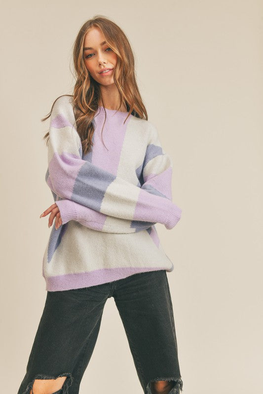 Oversized Pullover Sweater Blue