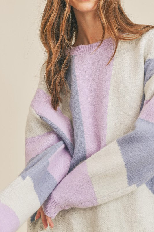Oversized Pullover Sweater Blue