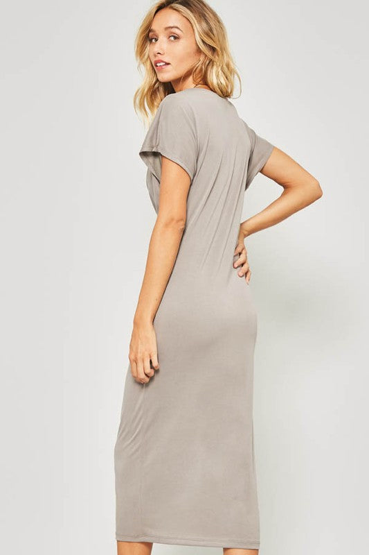 Twisted Knotted Front Knit Dress Coco - Southern Fashion Boutique Bliss Twisted Knotted Front Knit Dress Coco - Southern Fashion Boutique Bliss