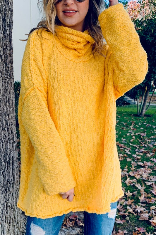 Warm Turtle Neck Sweater Yellow