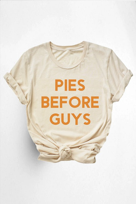 Pies Before Guys Graphic Tee Cream