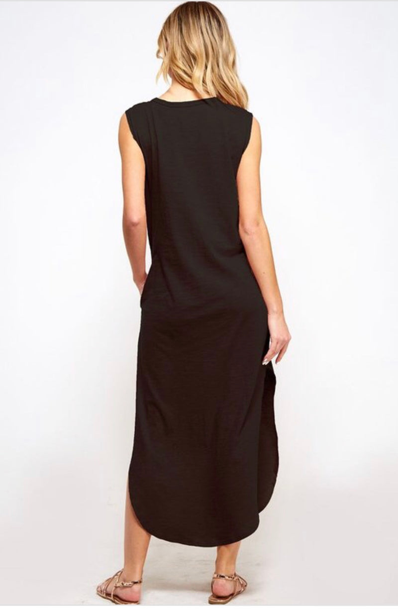 Tank Top Maxi Dress w/Side Slits Black - Southern Fashion Boutique Bliss Tank Top Maxi Dress w/Side Slits Black - Southern Fashion Boutique Bliss