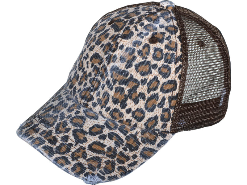 Leopard Print Trucker Hat Brown - Athens Georgia Women's Fashion Boutique