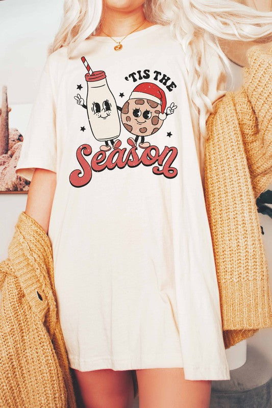 Tis the Season Mile Cookies Graphic Tee White