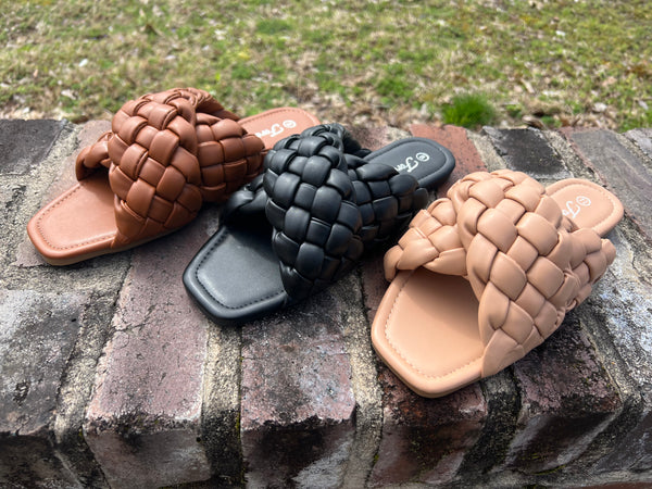 Open Toe X-Strap Casual Sandals Nude