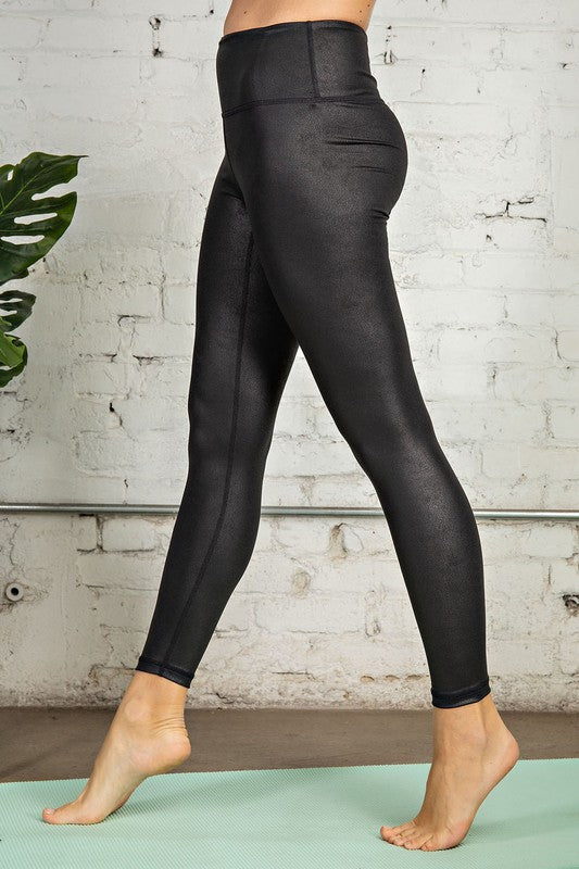 Chintz Butter Soft Full Length Leggings Black