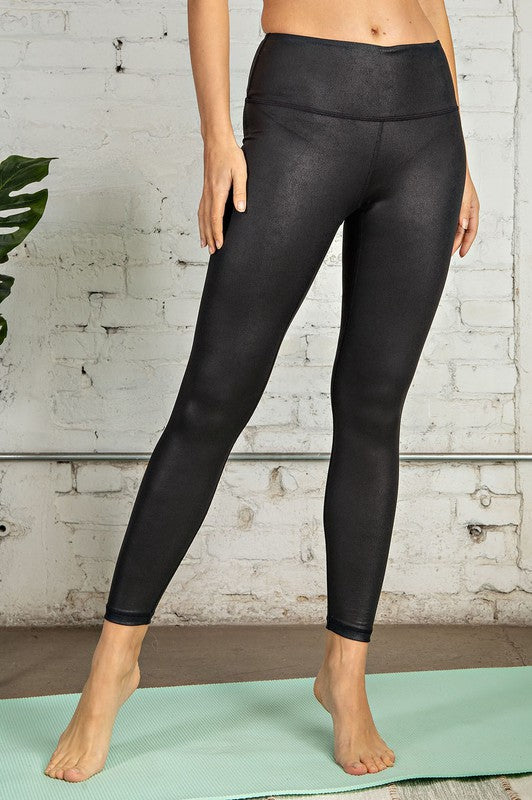 Chintz Butter Soft Full Length Leggings Black